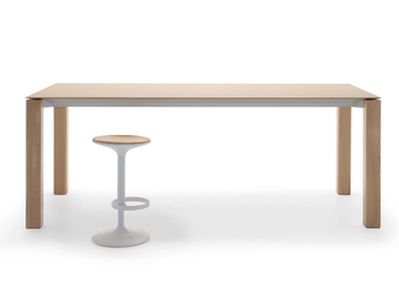 EXTRA HIGH TABLE ME 01146 - Rectangular oak high table by Andreu World - view 2